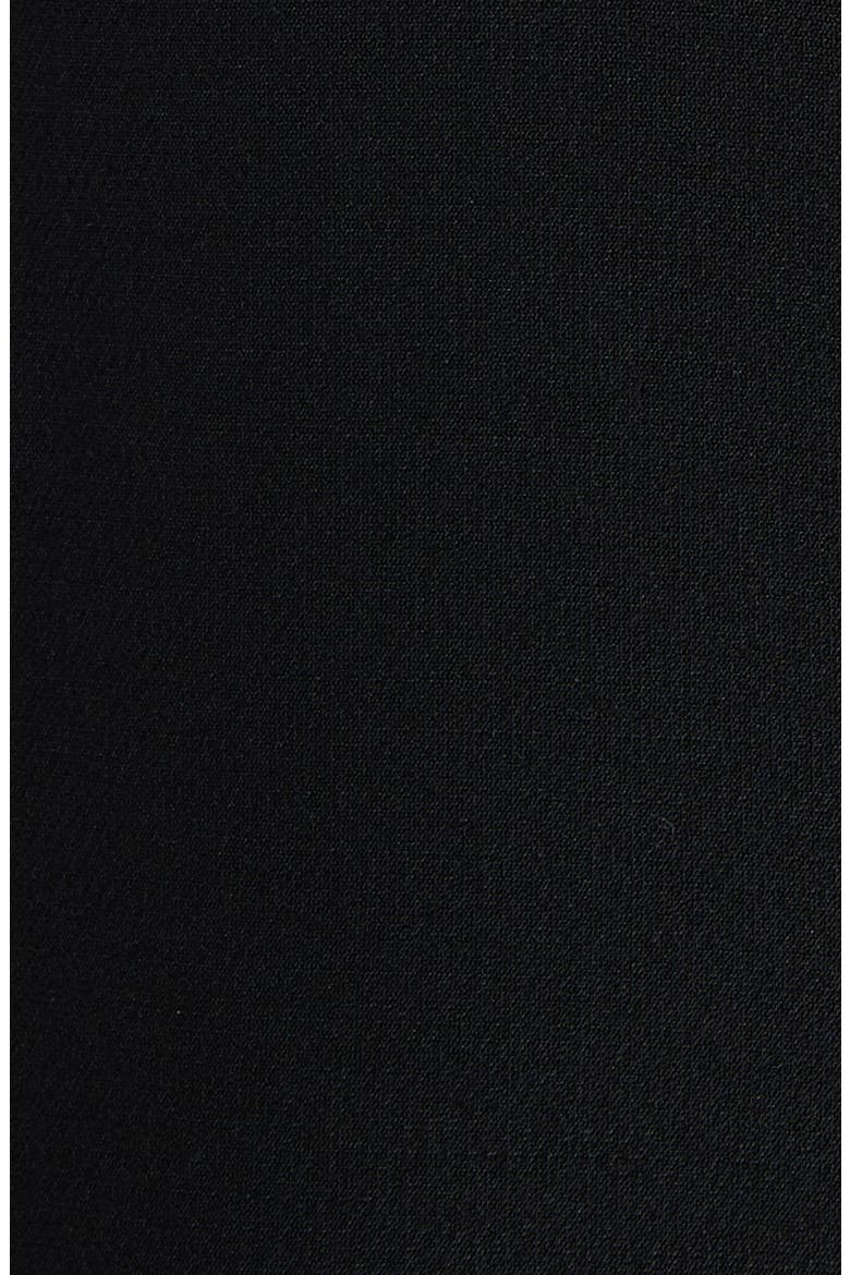 Contrast Inset Wool & Silk Crepe Couture Shift Dress, Alternate, color, BLACK/ IVORY