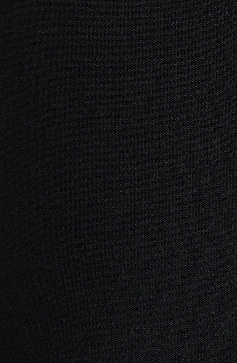 Valentino Contrast Inset Wool & Silk Crepe Couture Shift Dress, Alternate, color, Black/ Ivory