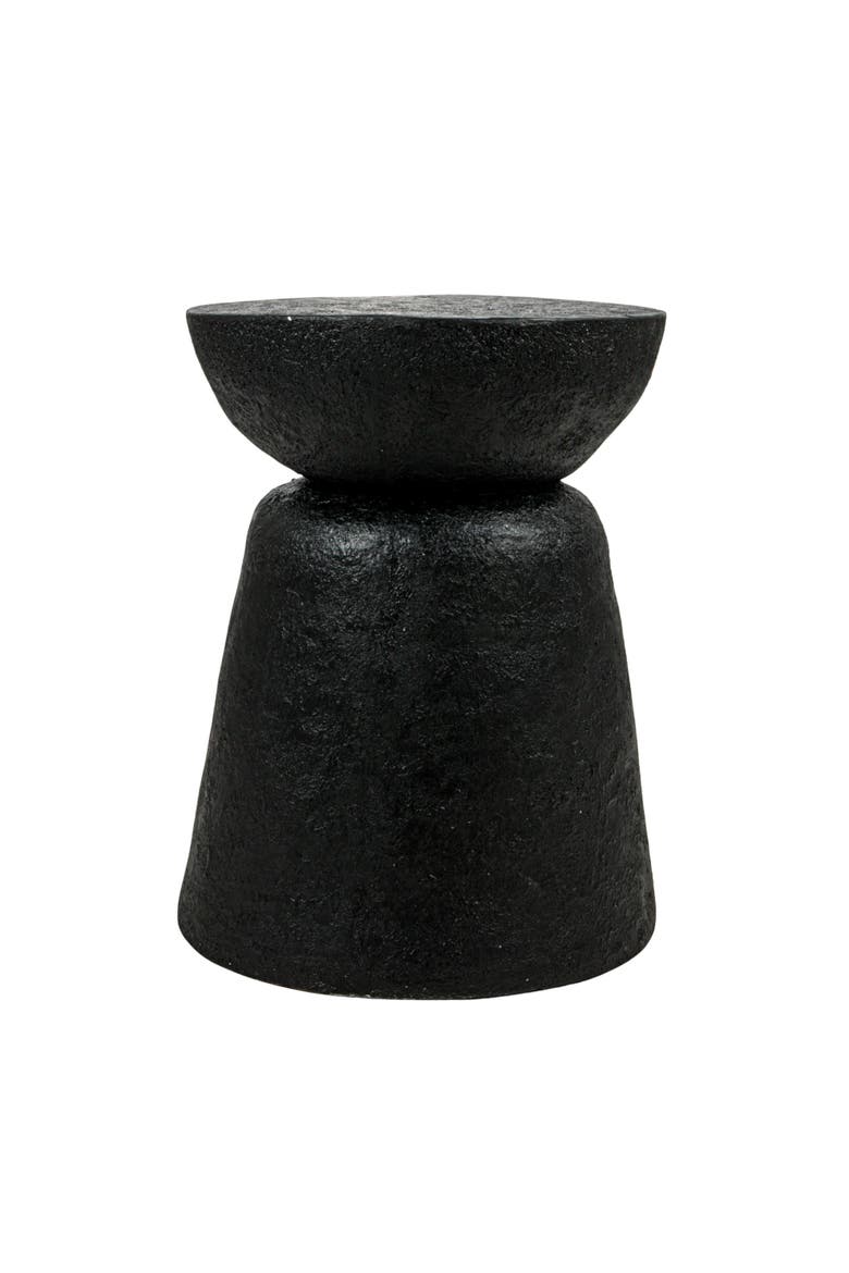 Pedestal Side Table, Alternate, color, Black