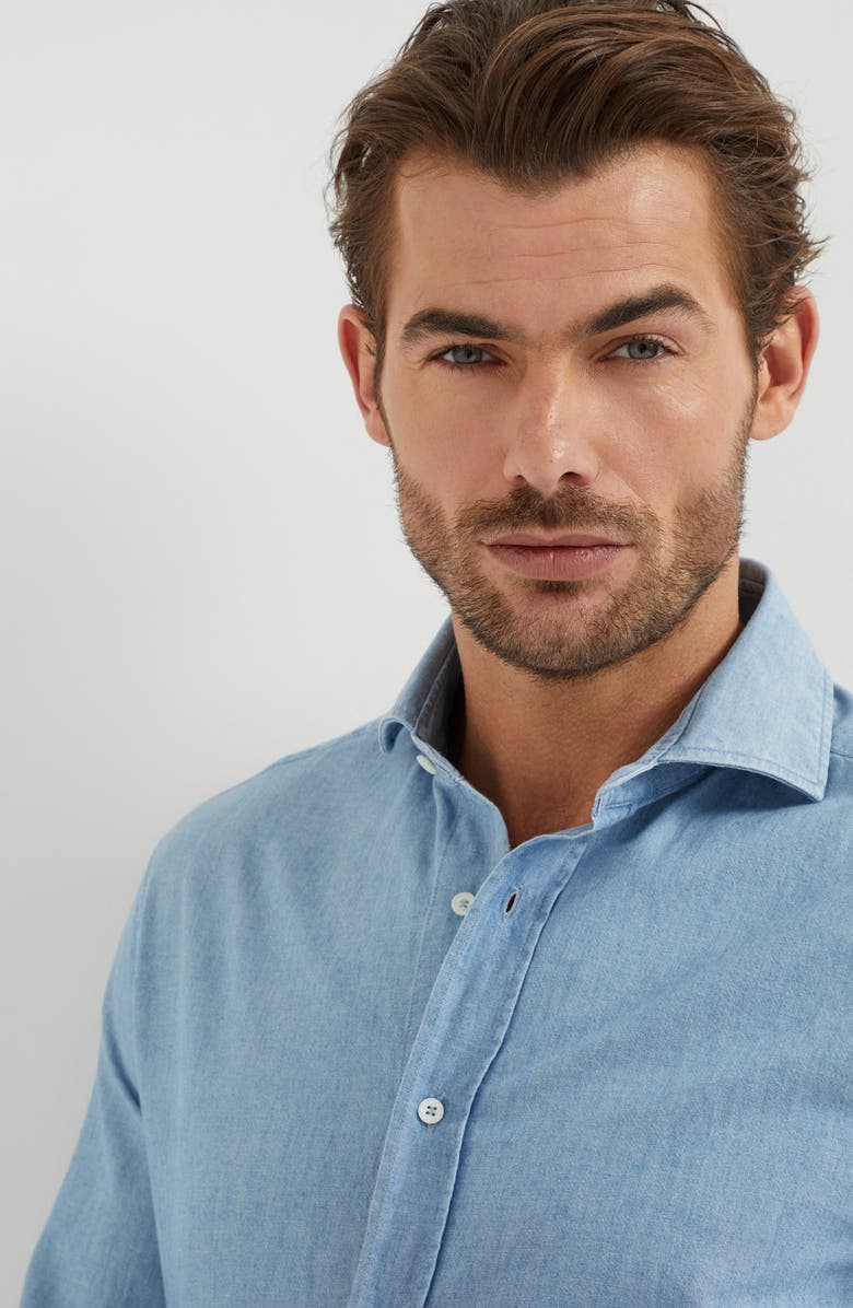 Brunello Cucinelli Chambray shirt, Alternate, color, 