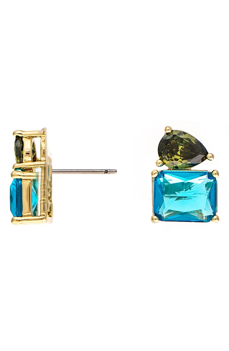 RIVKA FRIEDMAN Cubic Zirconia Stud Earrings, Main, color, Blue