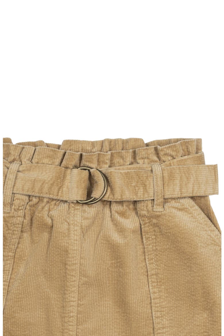 Girls' Corduroy Cinch Waist Skirt, Toddler, Alternate, color, Khaki Fine Wale