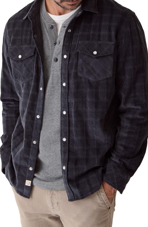 The Clark Check Cotton Corduroy Snap-Up Western Shirt