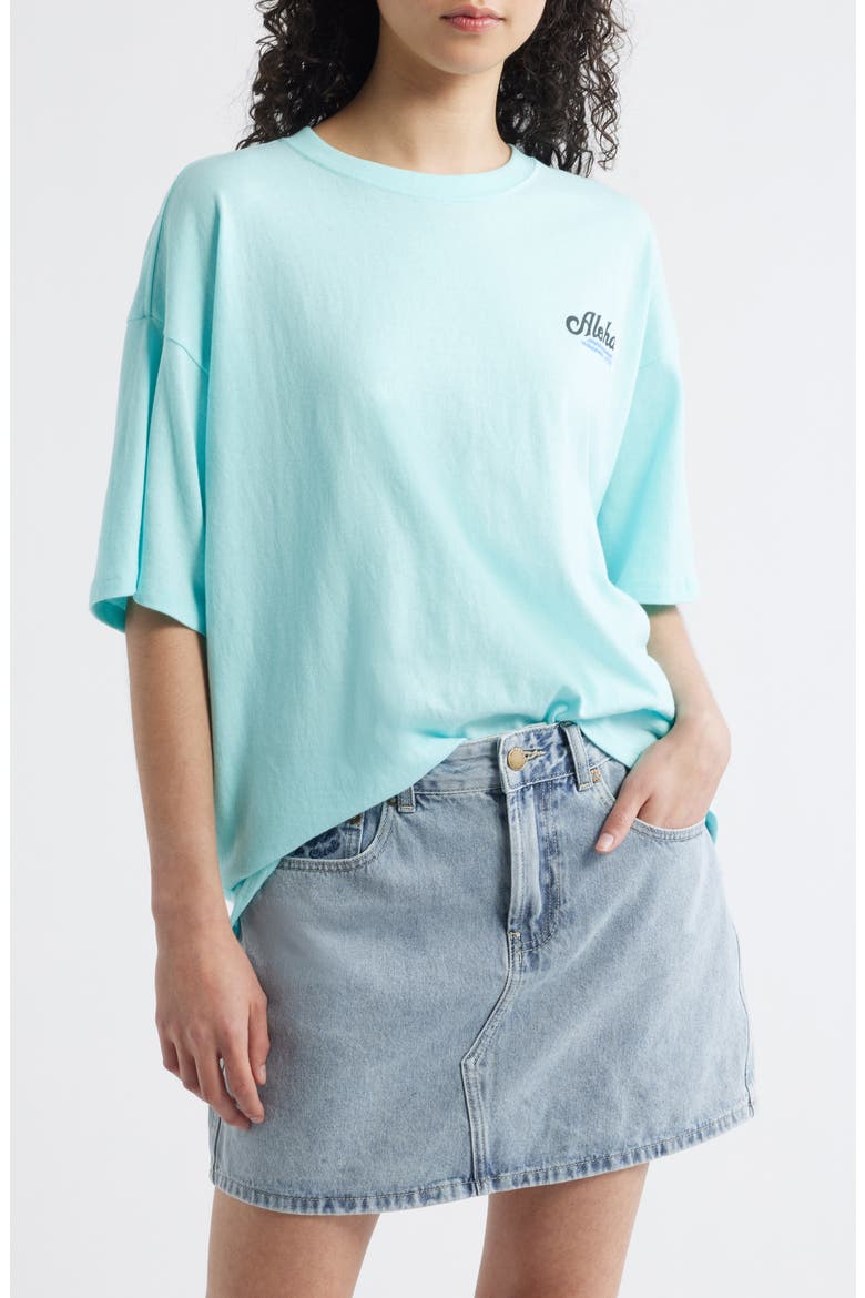 Aloha Heritage Graphic T-Shirt, Main, color, LIGHT SEA BLUE
