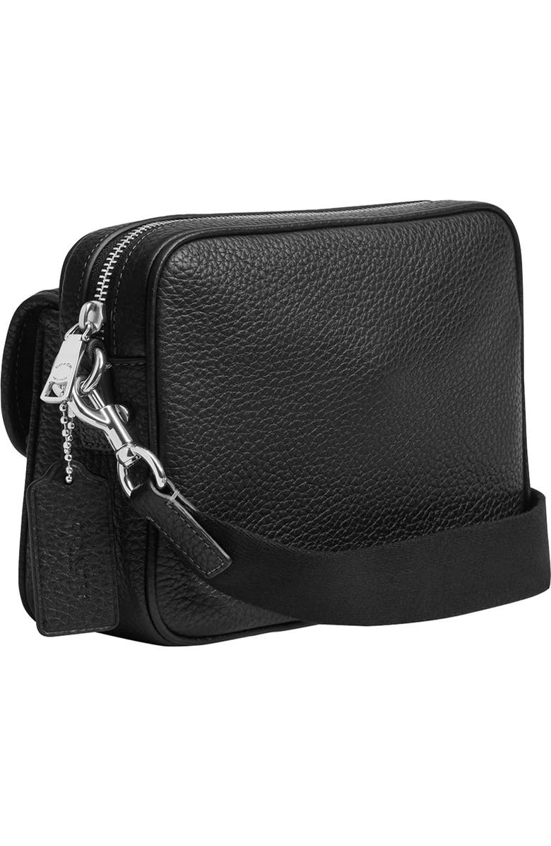 COACH Knox Pebbled Leather Camera Bag, Alternate, color, Black