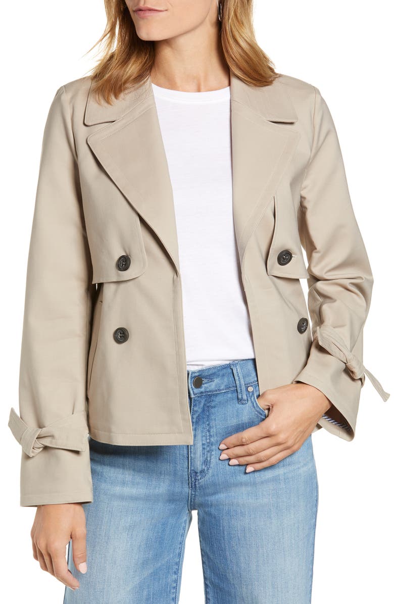 Halogen<sup>®</sup> Short Trench Coat, Main, color, 