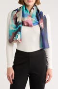 Vince Camuto Ink Bloom Oblong Scarf