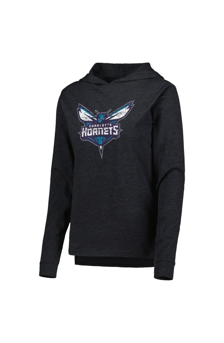 CONCEPTS SPORT Women's Concepts Sport Heather Black Charlotte Hornets Team Hoodie & Pants Sleep Set, Alternate, color, Heather Black