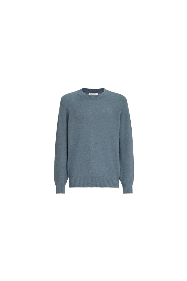 Alpaca, cashmere and wool sweater, Alternate, color, Cerulean