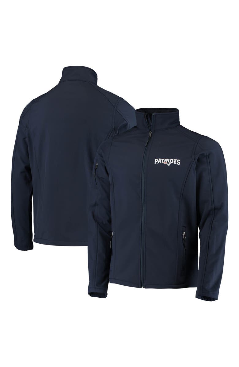 DUNBROOKE Men's Dunbrooke Navy New England Patriots Sonoma Softshell Full-Zip Jacket, Main, color, Navy