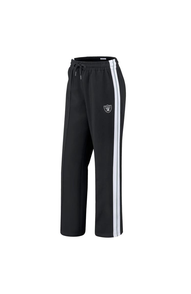 WEAR by Erin Andrews Women's WEAR by Erin Andrews Black Las Vegas Raiders Color-Block Straight Leg Pants, Alternate, color, Black