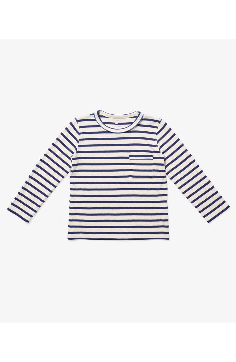 Oso and Me Edward T-Shirt, Main, color, Navy Stripe