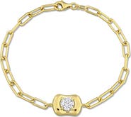 Julianna B. Lab-Grown Diamond Puffed Paperclip Chain Bracelet