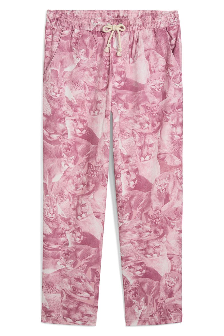 Special Items Allover Cat Print Drawstring Pants, Alternate, color, POISED PINK