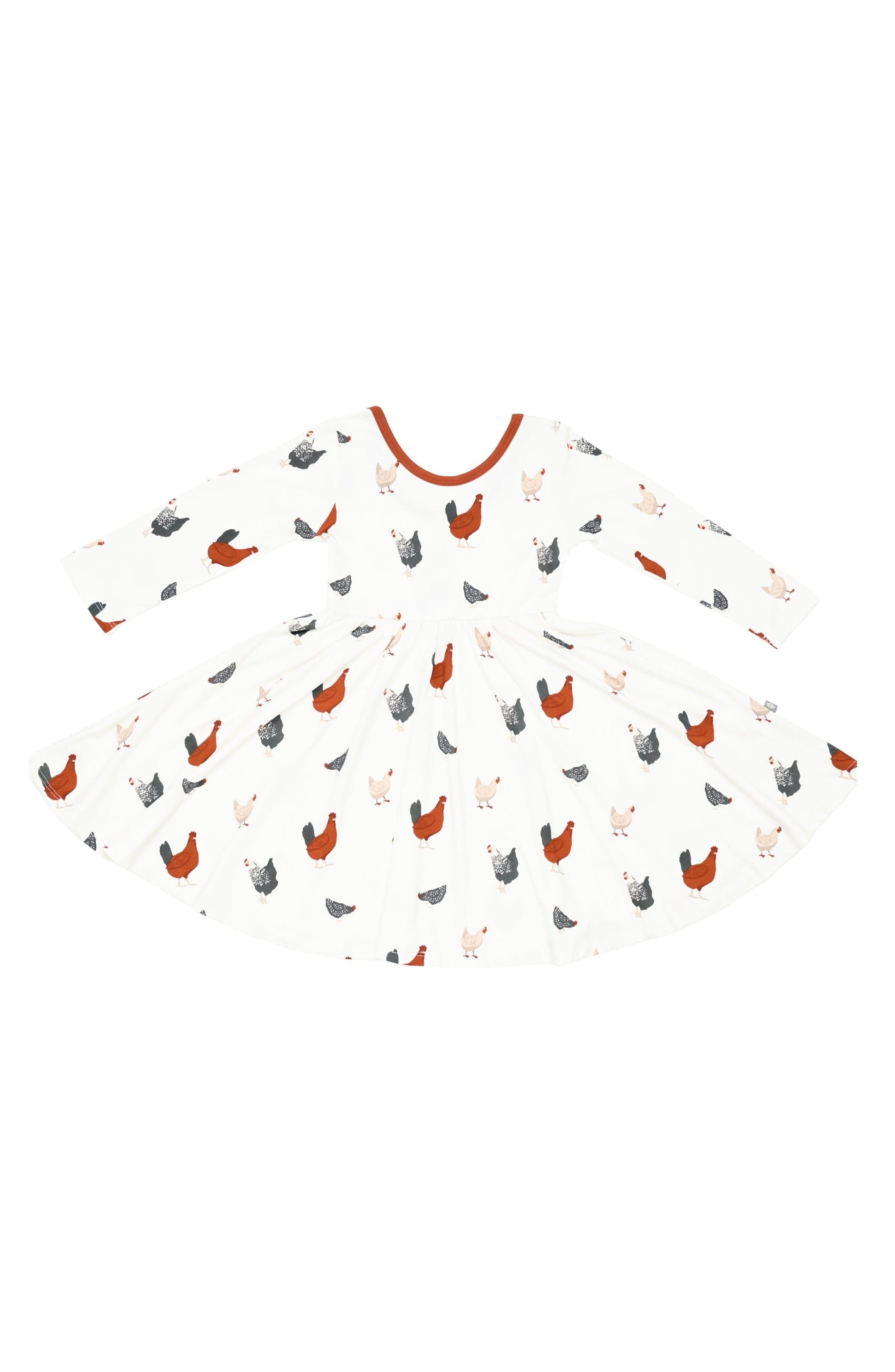Kyte BABY Kids' Chick Long Sleeve Twirl Dress