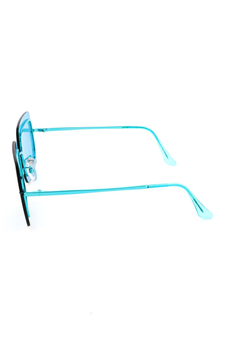 55mm Square Sunglasses, Alternate, color, BLUE