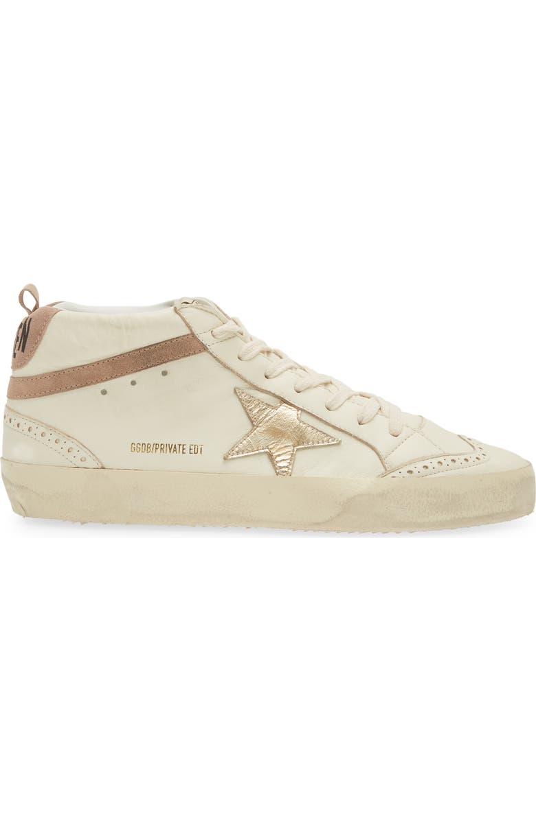 Golden Goose Mid Star Sneaker, Alternate, color, White/ Pink/ Gold