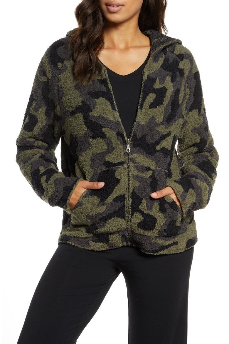 CozyChic™ Camo Zip Hoodie, Main, color, OLIVE MULTI