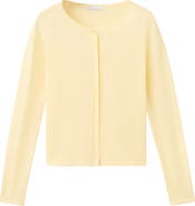 MANGO Fine Knit Crewneck Cardigan