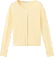 MANGO Fine Knit Crewneck Cardigan