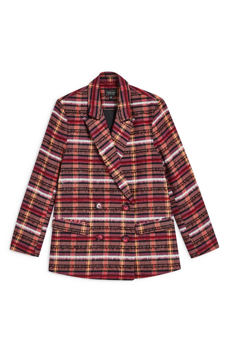 Topshop Brushed Check Blazer, Alternate, color,