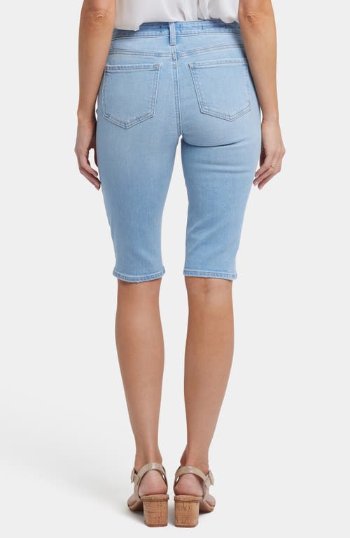Nydj Sophie Side Slit Denim Shorts In Canary Beach