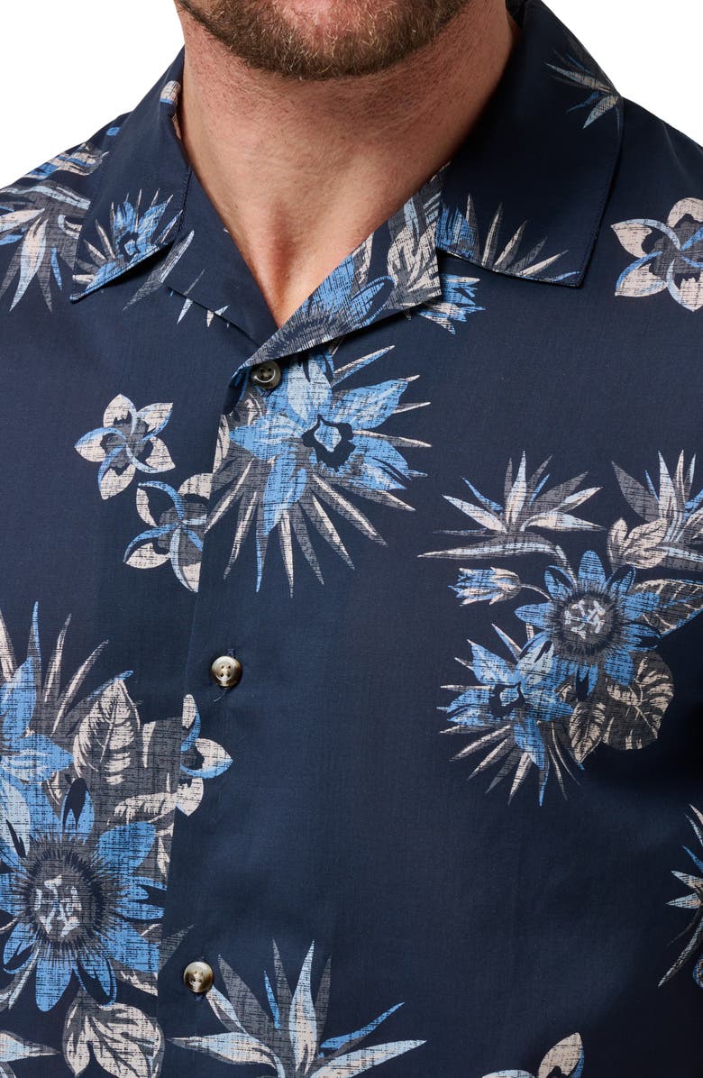 TravisMathew Frigate Floral Camp Shirt, Alternate, color, 