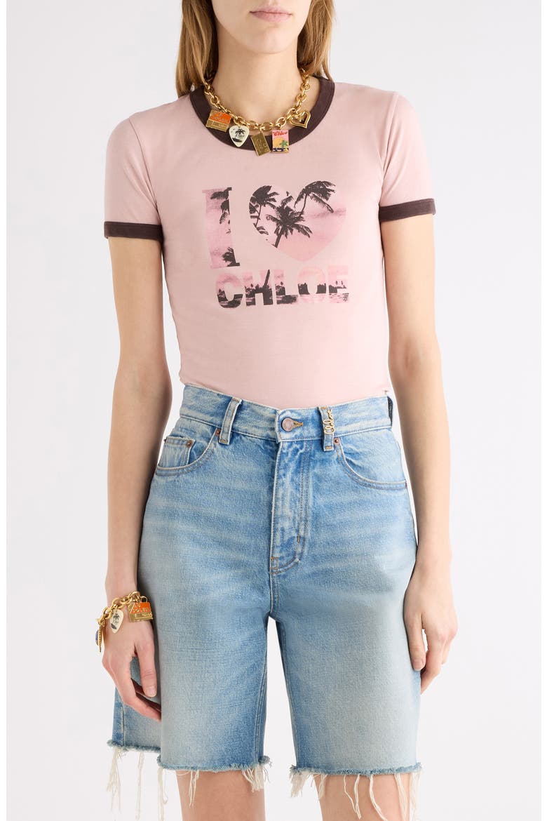 I Love Chloe Cotton Ringer Graphic T-Shirt, Main, color, DESERT ROSE