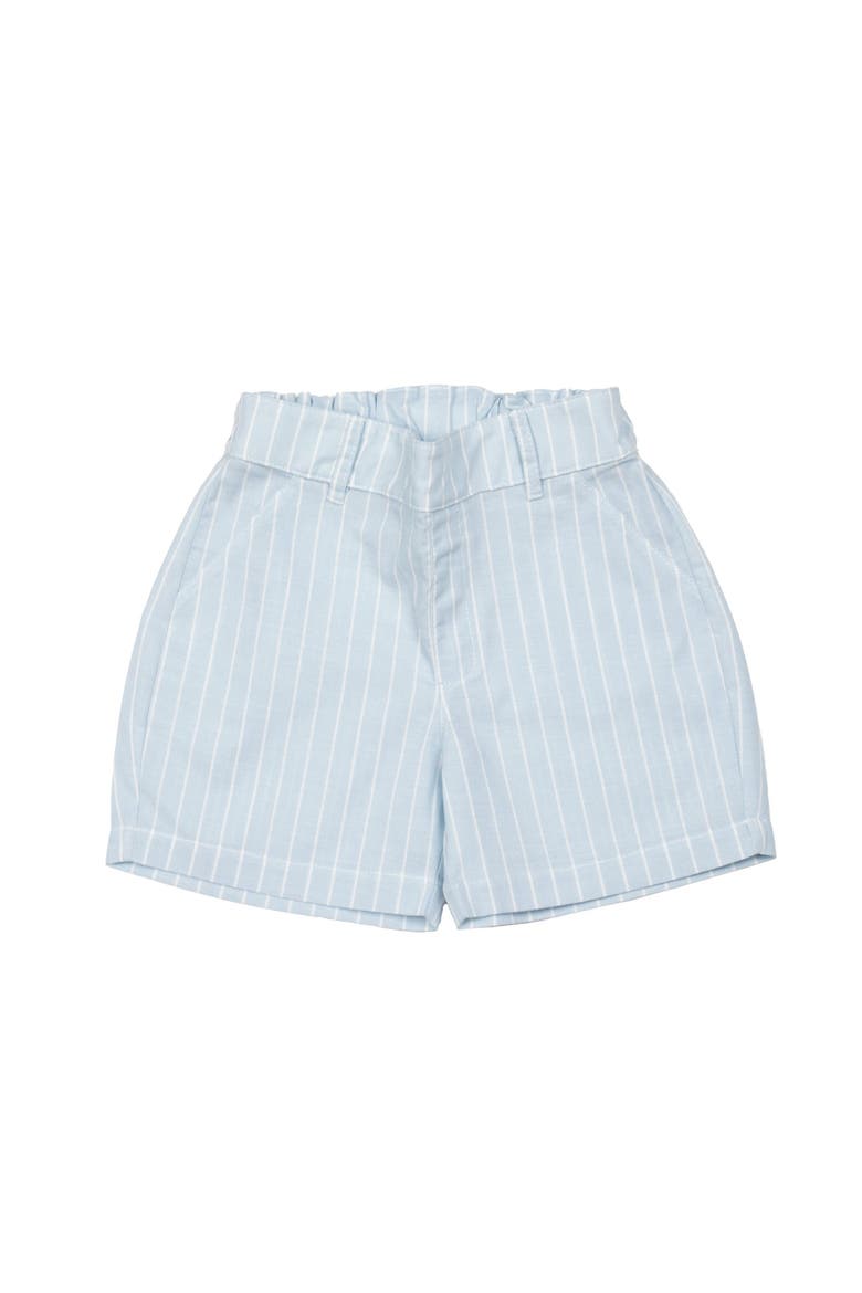 Linen Shorts - Lt.Blue Striped, Main, color, Light Blue