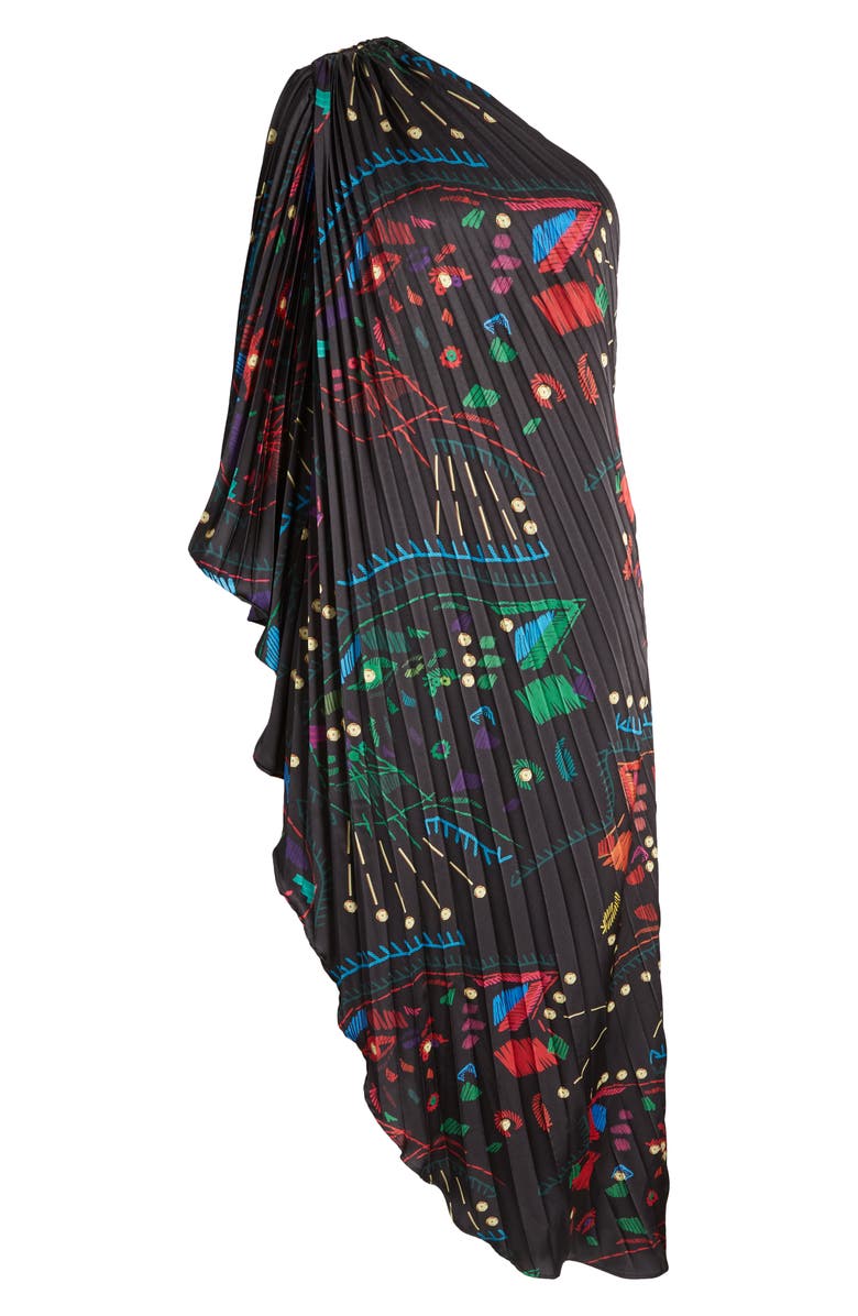 Hutch Pleated Asymmetric Dress, Alternate, color, 