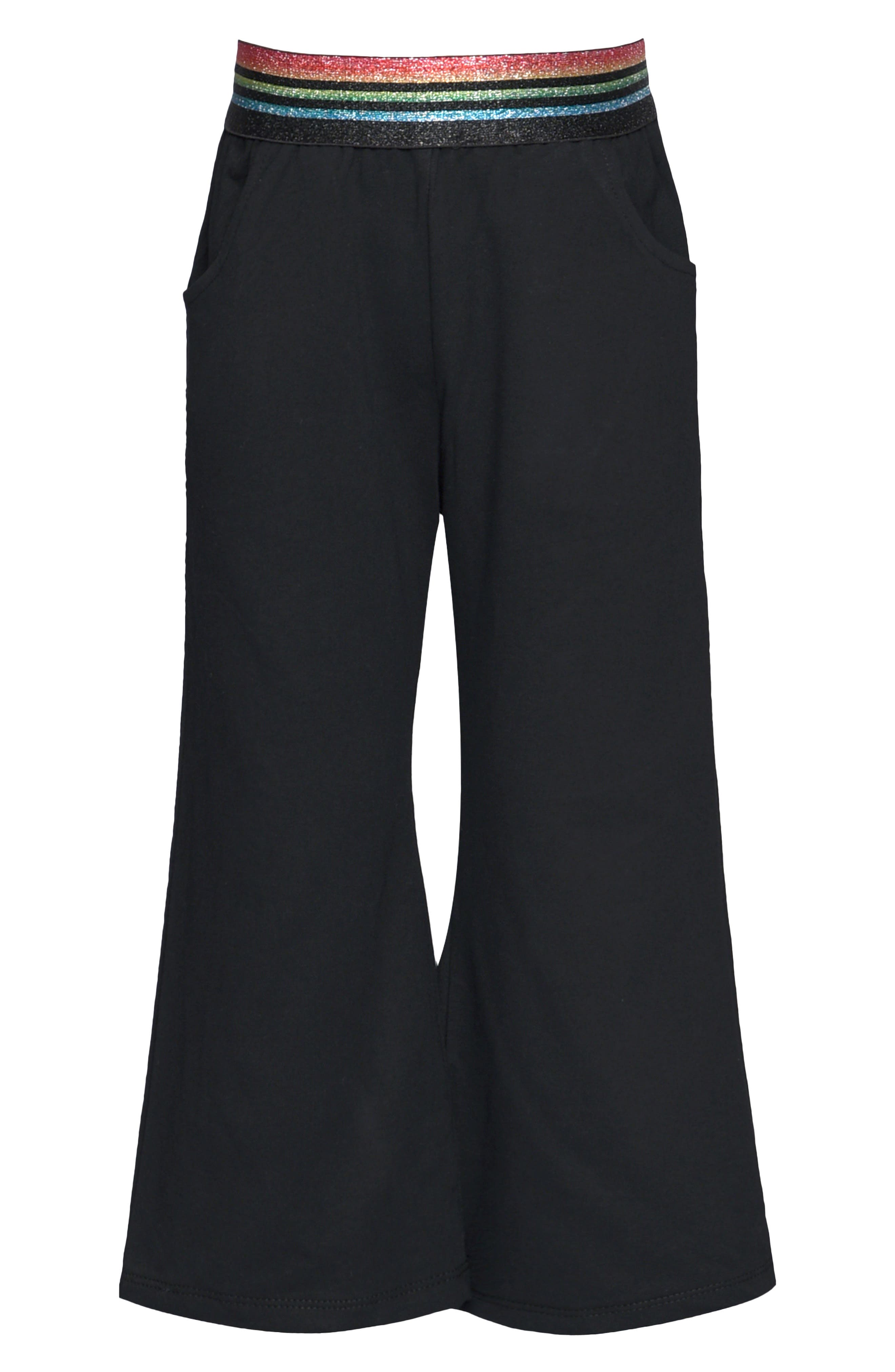 Truly Me Kids' Glitter Accent Flare Leg Pants