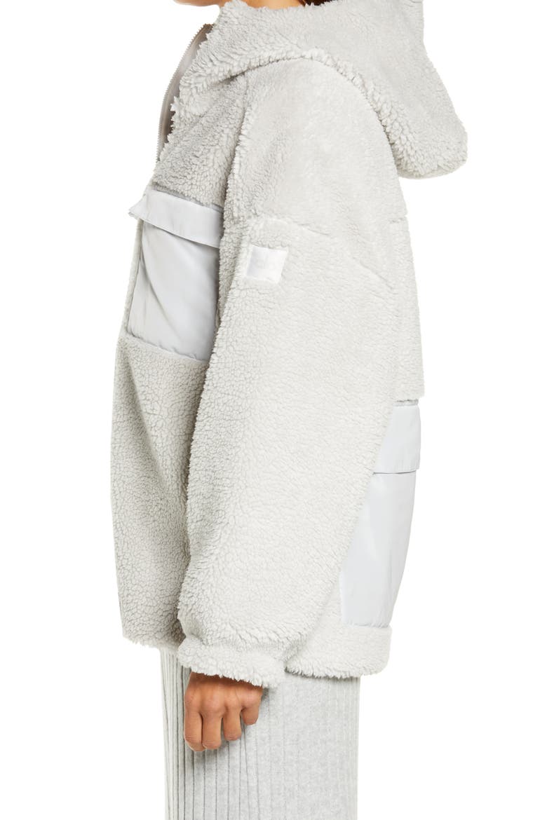 Chill Faux Fur Full Zip Jacket, Alternate, color, DOVE GREY