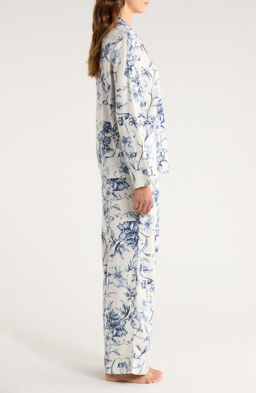 Nordstrom Cozy Cotton Blend Flannel Pajamas In White