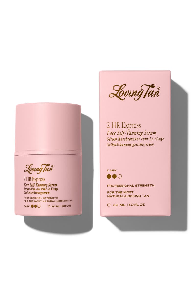 Loving Tan 2 HR Express Face Tanning Serum - Medium, Main, color, Dark