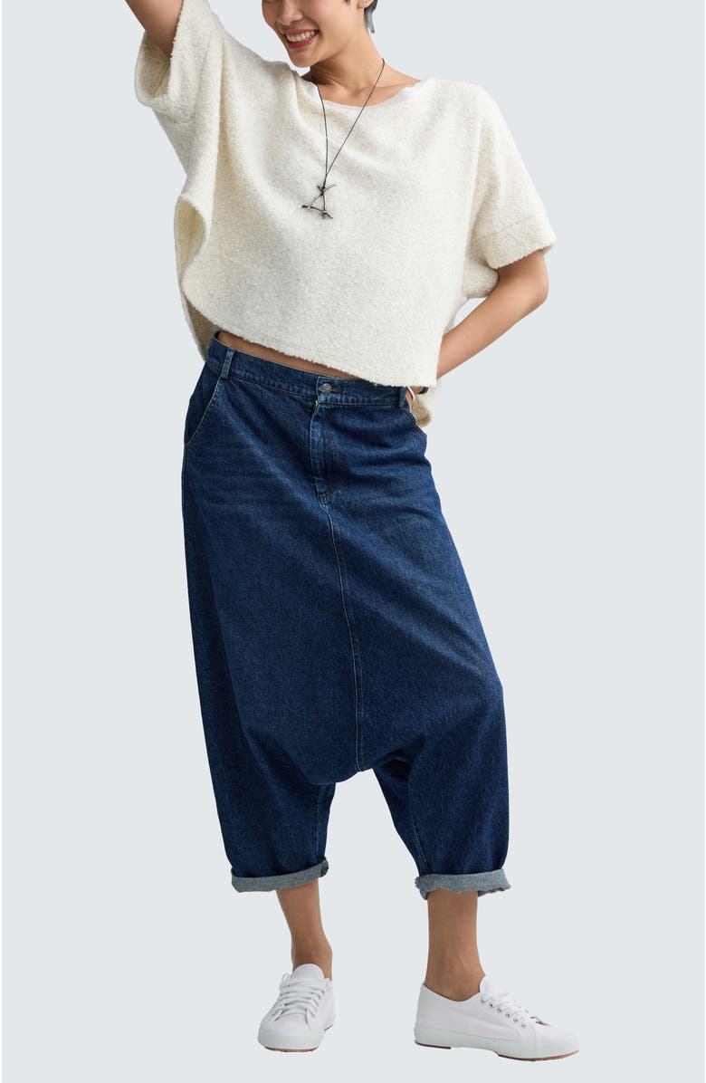 LUUKAA Sloana Textured Hemp & Cotton Blouse, Alternate, color, Nature