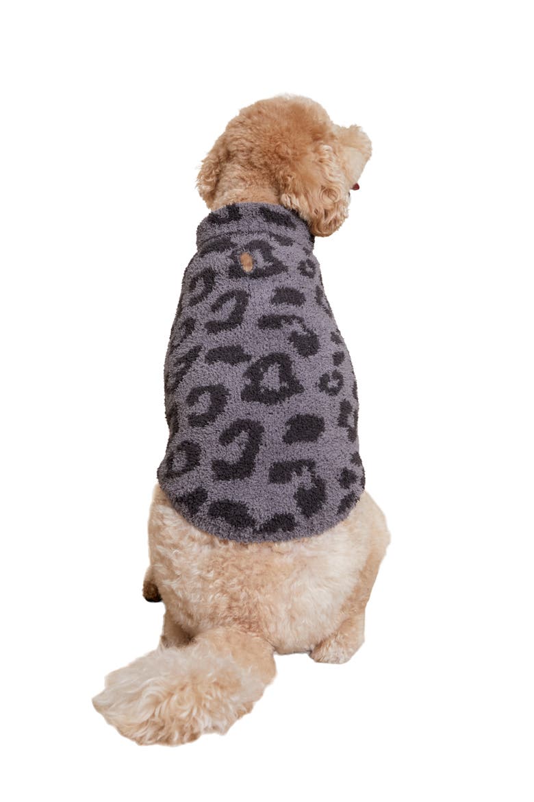 CozyChic™ Leopard Dog Sweater, Alternate, color, GRAPHITE-CARBON