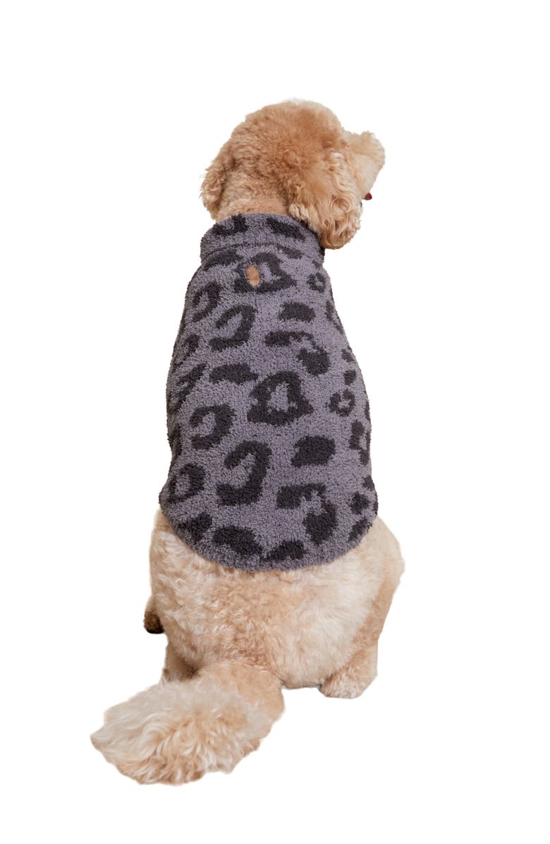 Barefoot Dreams<sup>®</sup> CozyChic<sup>™</sup> Leopard Dog Sweater, Alternate, color, Graphite-Carbon