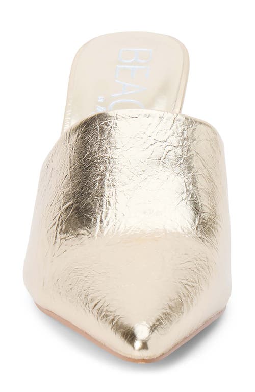 Matisse Garret Pointed Toe Mule In Gold