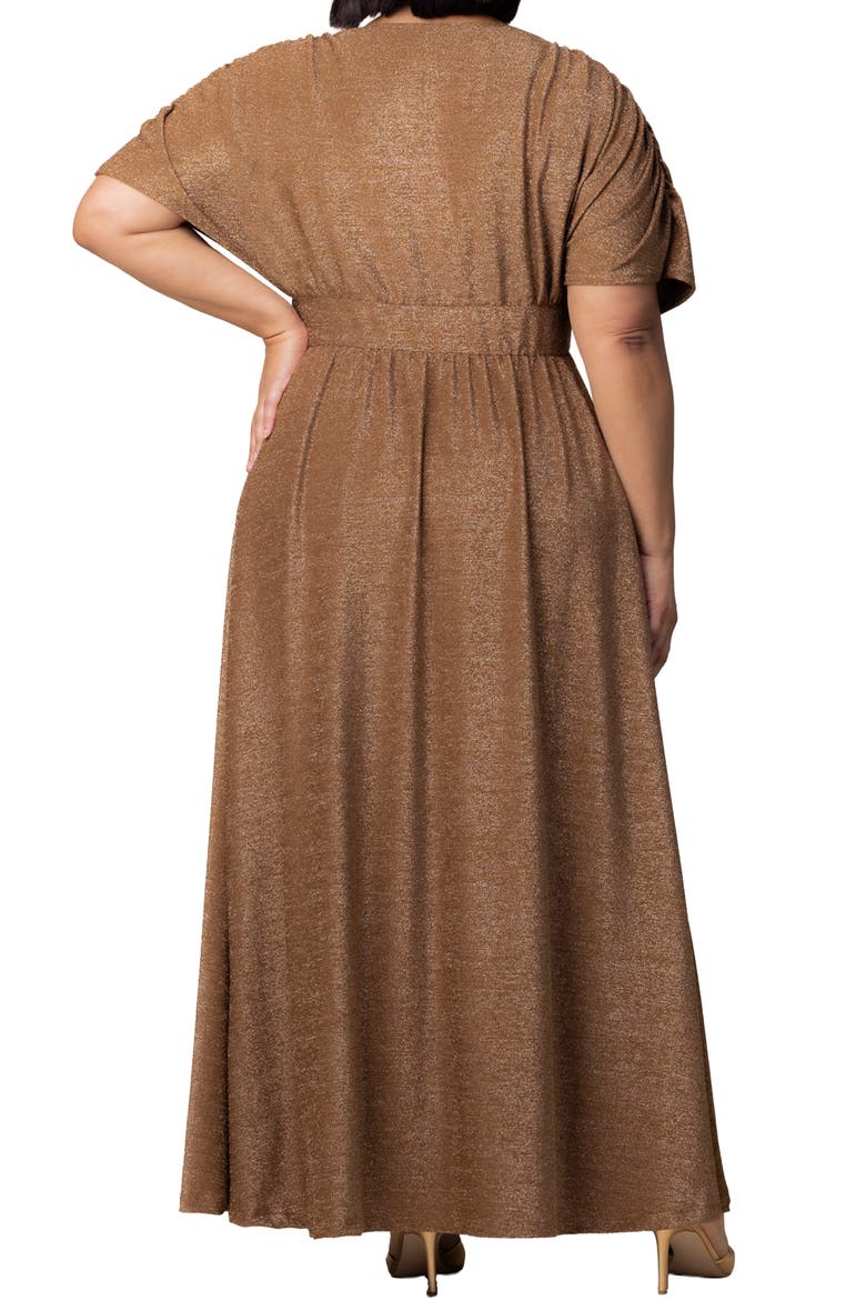 Geneva Metallic Gown, Alternate, color, MOCHA SPARKLE