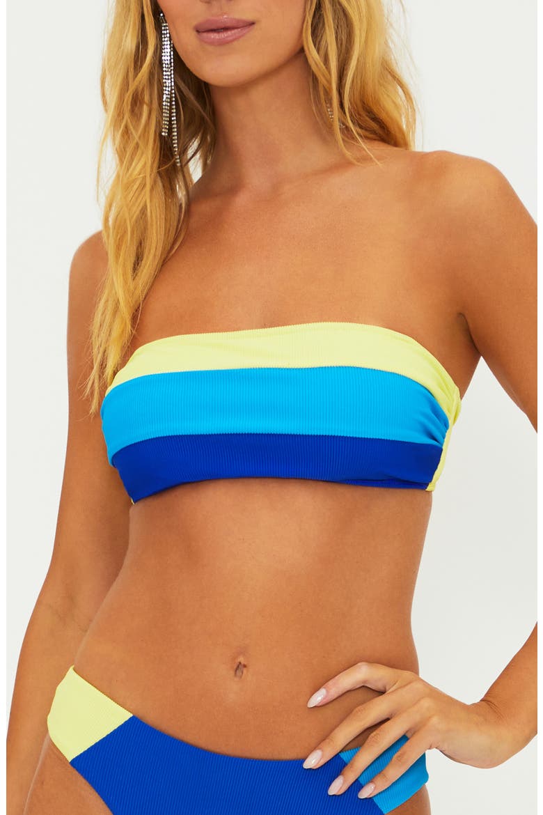 Kay Colorblock Strapless Bikini Top, Main, color, RIVIERA COLORBLOCK