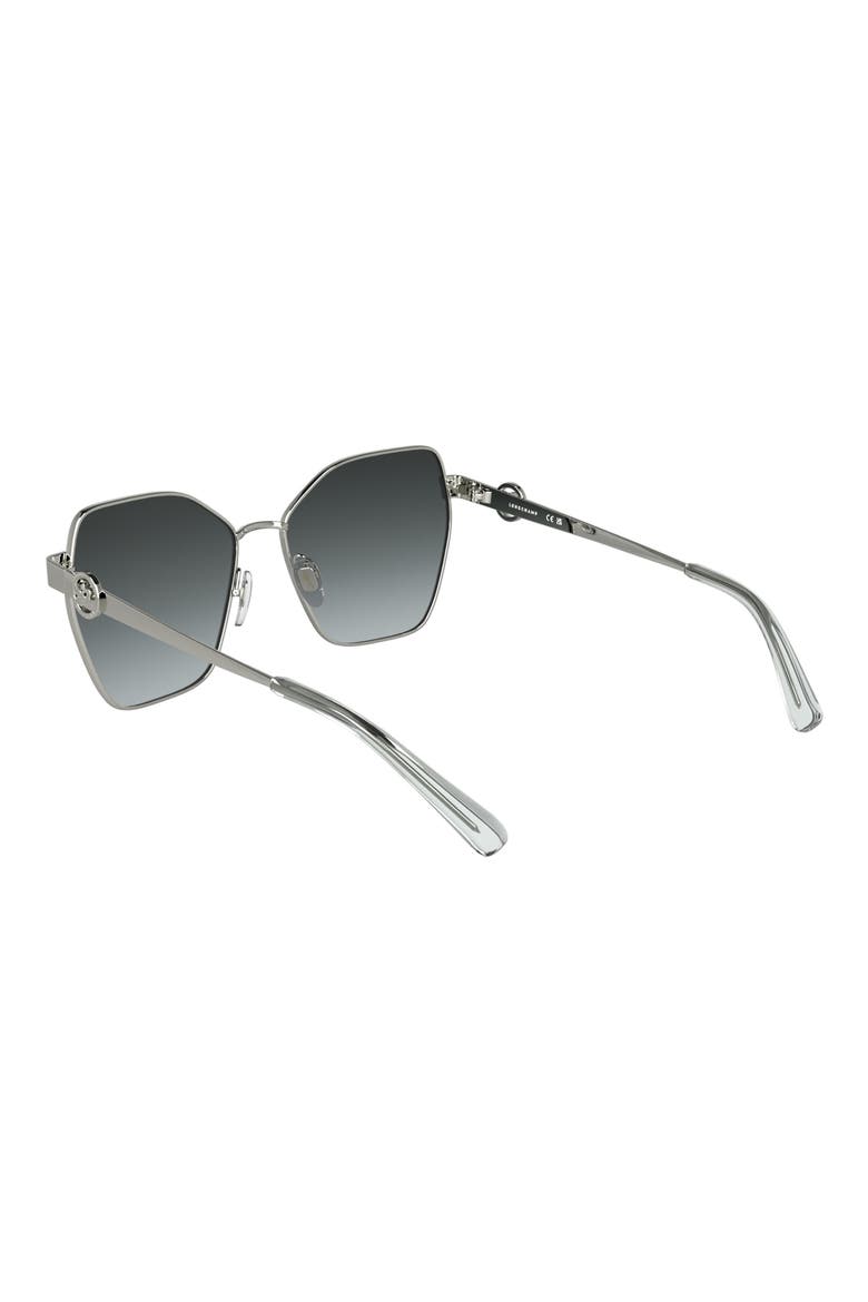 58mm Gradient Square Sunglasses, Alternate, color, SILVER/ GRADIENT GREY