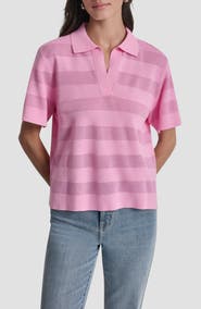 DKNY Sheer Stripe Polo