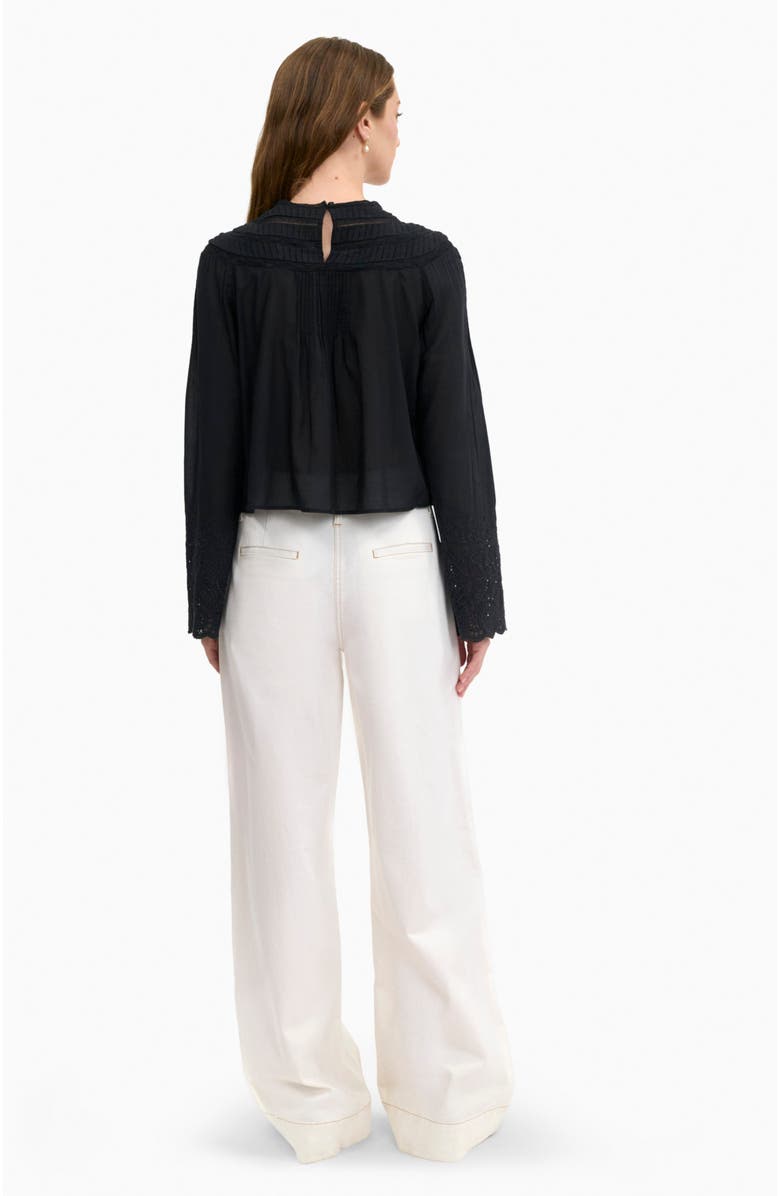 Rebecca Taylor Sabine Blouse, Alternate, color, Jet Black