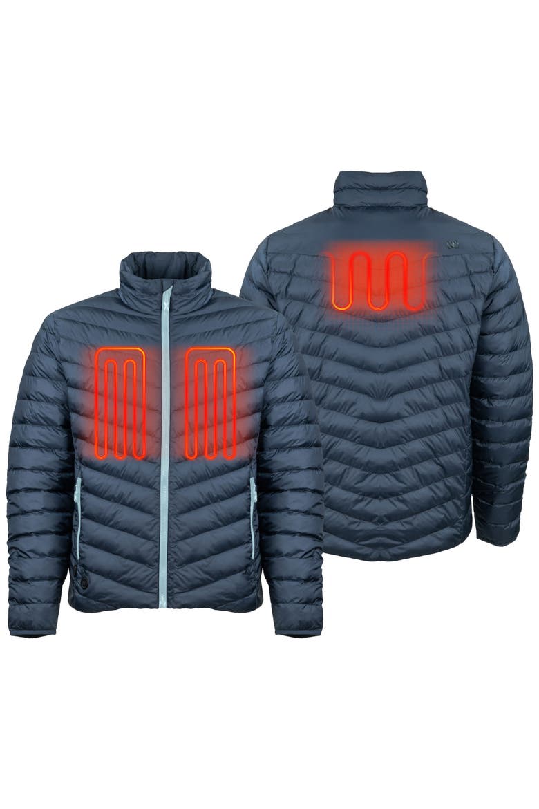Backcountry Xtera Men's Heated Puffer Jacket, Alternate, color, Arctic Blue