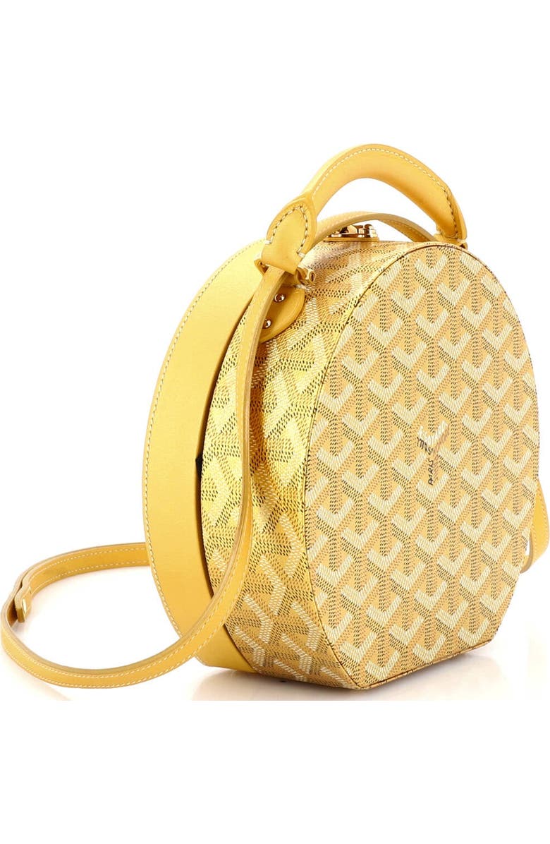 Pre-Owned Goyard Alto Hatbox Bag Coated Canvas, Alternate, color, Yellow