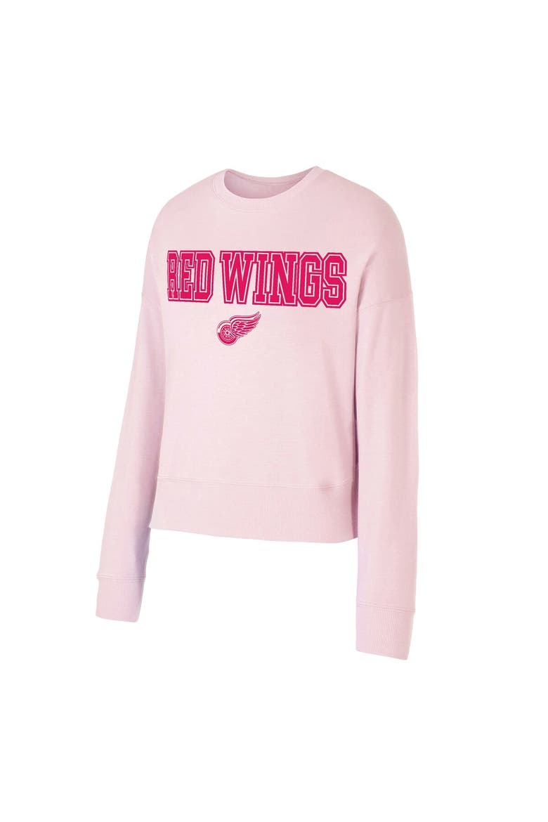 Women's Concepts Sport Pink Detroit Red Wings Tonal Pullover Tri-Blend Sweatshirt, Alternate, color, Pink