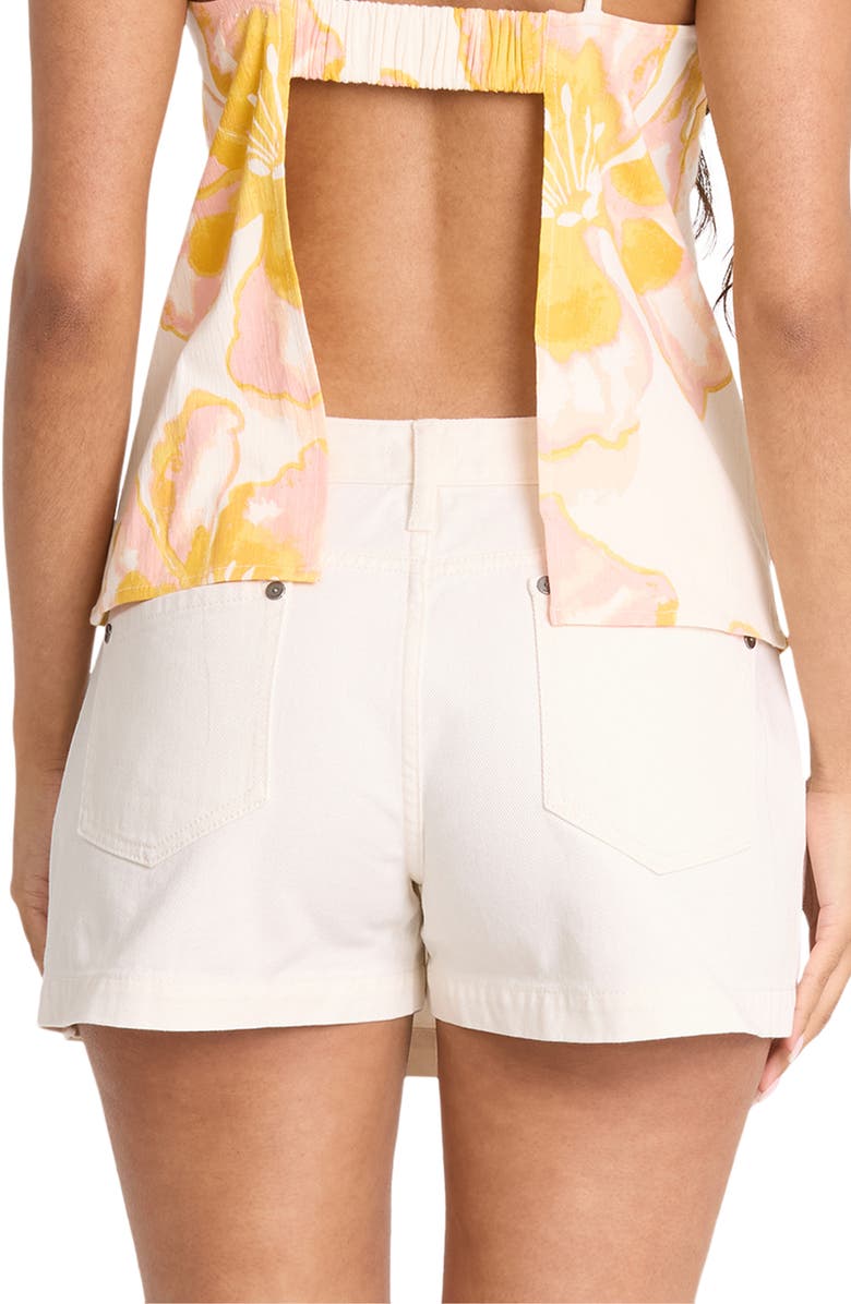 Billabong Micro Moment Denim Skort, Alternate, color, Salt Crystal