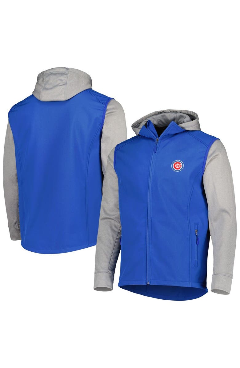 DUNBROOKE Men's Dunbrooke Royal/Heather Gray Chicago Cubs Alpha Full-Zip Jacket, Alternate, color, Royal