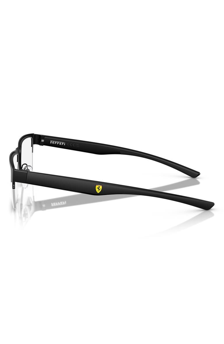 Scuderia Ferrari x Scuderia Ferrari 57mm Rectangular Optical Glasses, Alternate, color, Matte Black