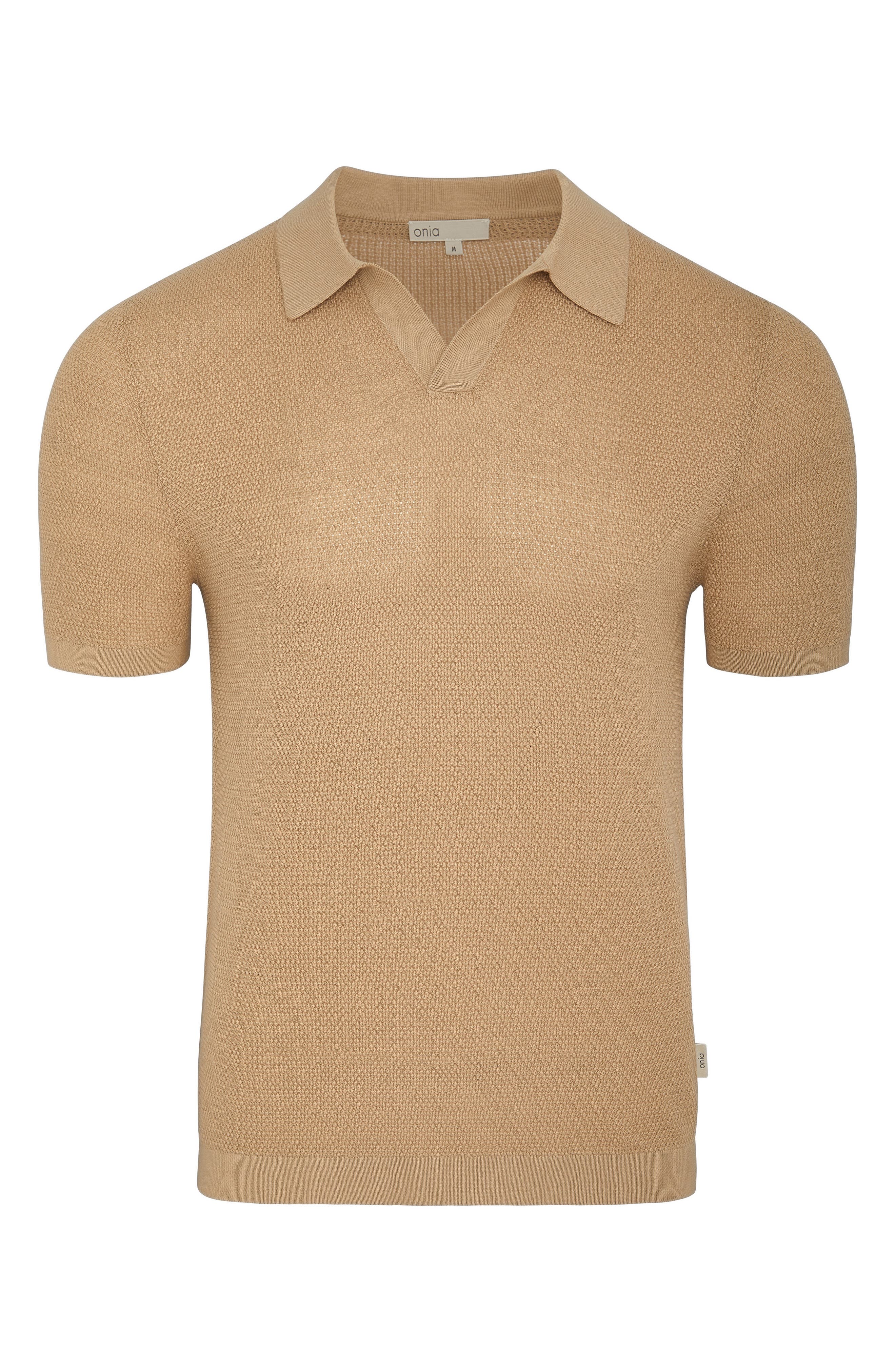 Onia Johnny Collar Cotton Textured Knit Polo